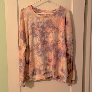 Pink Lily Tie-Dye Waffle Knit Shirt!